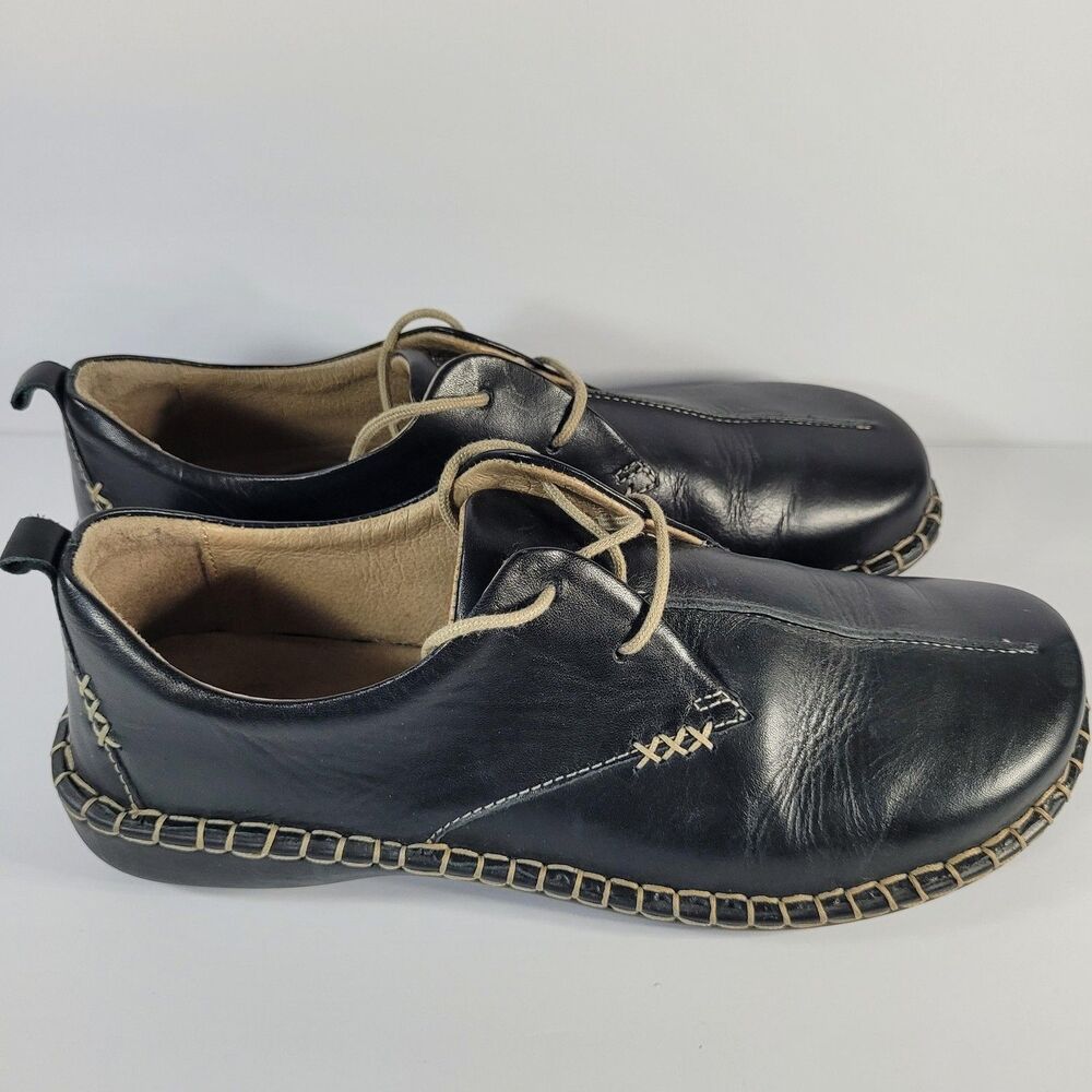 Josef Seibel Shoes Womens Size 8 EU 39 Black Leather Comfort Oxford Walking - Picture 3 of 9